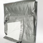 Tugevdatud koormakate 4x6m  160g/m² valge/hall